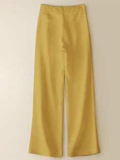 Women Solid Cotton Drawstring Waist Casual Straight Pants -Zanzea Shop 683ce5cb bd1b 4233 ae3b 43c33362a719