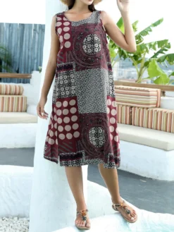 Ethnic Printed Sleeveless Vintage Women Dresses 15 Ethnic Printed Sleeveless Vintage Women Dresses -Zanzea Shop 68d54a6f 08da 4d04 80b2 e3e9b41bd9fe