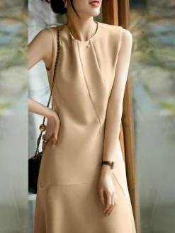 Solid Sleeveless Invisible Zip Crew Neck Mermaid Hem Dress 14 Solid Sleeveless Invisible Zip Crew Neck Mermaid Hem Dress -Zanzea Shop 691e4fe4 c679 47a8 99cd 8c807551d234