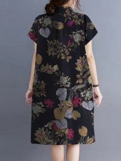 Plant Print Button Pocket Casual Cotton Midi Dress 9 Plant Print Button Pocket Casual Cotton Midi Dress -Zanzea Shop 6b16f91e 1504 4e42 80c9 d89b835e8d9f