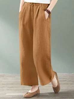 Solid Drawstring Pocket Casual Pants -Zanzea Shop 6bf3906d f3e7 466d bcd4 f4b381b7e350