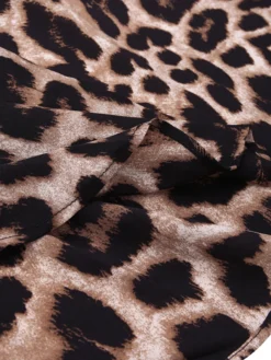 Leopard Print Lapel Button Plus Size Dress With Pockets -Zanzea Shop 6c9f62ea 921a 4904 83a0 5dae83ca807f