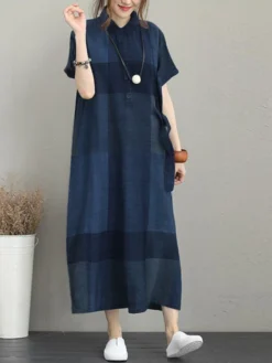 Check Print Pocket Button Front Short Sleeve Lapel Dress 14 Check Print Pocket Button Front Short Sleeve Lapel Dress -Zanzea Shop 6ffb047b b1ed 43eb 9256 f503d88effa4