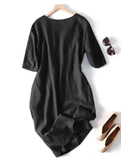 Solid Shirred Pocket Half Sleeve Crew Neck Dress 10 Solid Shirred Pocket Half Sleeve Crew Neck Dress -Zanzea Shop 7193f07c 535f 4f22 9fa4 fb056dfecfba