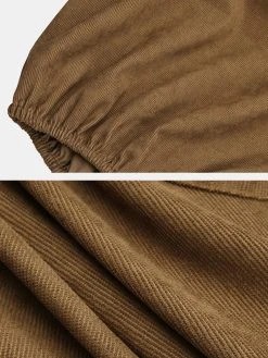 Women Corduroy Solid Color Casual Jumpsuit With Pockets -Zanzea Shop 7250b26b 3566 4cf3 9087 8624febd12b3