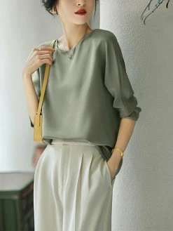 Solid Raglan Sleeve Crew Neck T-shirt For Women 21 Solid Raglan Sleeve Crew Neck T-shirt For Women -Zanzea Shop 736b4e62 eea6 438b baae d57b34b43c1a