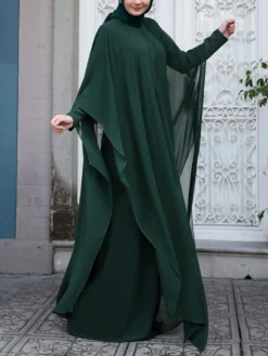 Plus Size Muslim Double Layer Two-piece Chiffon Maxi Dress -Zanzea Shop 73c1208a 9322 4f40 856a 5ea02bbfaadd