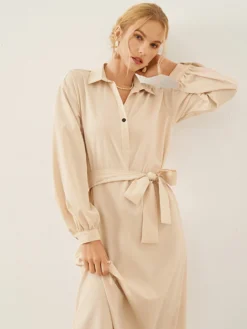 Solid Long Sleeve Button Lapel Shirt Dress With Belt 14 Solid Long Sleeve Button Lapel Shirt Dress With Belt -Zanzea Shop 744c19a4 2410 4090 830f 05b059d8b900