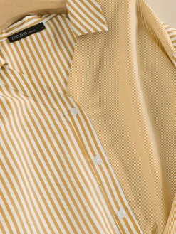 Stripe Print Long Sleeve Button Front Twisted Lapel Blouse -Zanzea Shop 749e4a92 d385 4d9d 8d6b 593653fb8927