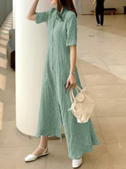 Striped Print Short Sleeve Lapel Button Shirt Dress 15 Striped Print Short Sleeve Lapel Button Shirt Dress -Zanzea Shop 756a3cc2 32d6 48db 9826 2abfd14e8f80