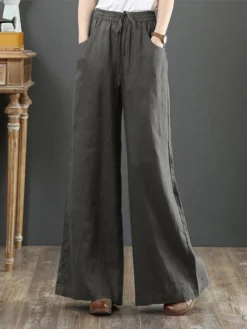 Casual Loose Drawstring Plus Size Wide Leg Pants -Zanzea Shop 75efbac7 55e8 448b a0a9 d07a2df6ec52