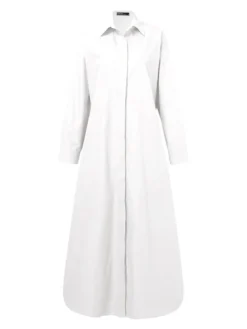 Solid Color Button Long Sleeve Casual Dress For Women -Zanzea Shop 76629ccc cba6 4bcc bc5b 7d159d54ba79