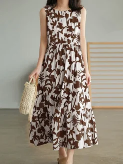 Plant Print Ruch Ruffle Hem Sleeveless Casual Print Dress 14 Plant Print Ruch Ruffle Hem Sleeveless Casual Print Dress -Zanzea Shop 77cbde13 dbc5 4cf3 bfe0 9abe9922df89