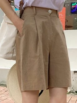 Solid Pocket Elastic Waist Casual Wide Leg Shorts -Zanzea Shop 79d11227 7450 4c13 8b97 41ce499ca06d