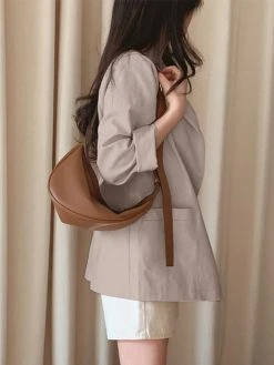 Solid Lapel Long Sleeve Button Front Women Blazer -Zanzea Shop 7a401d9c db00 4b7b 8417 351cddc4d6d9