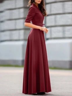 Solid V-neck Half Sleeve Swing Maxi Dress With Belt 11 Solid V-neck Half Sleeve Swing Maxi Dress With Belt -Zanzea Shop 7afa46e3 70f5 41f4 ab0a 905eeb168546
