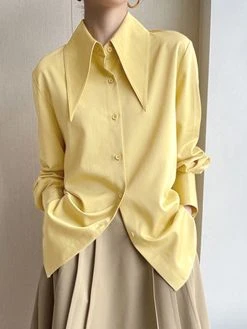 Satin Solid Button Front Long Sleeve Lapel Loose Shirt 20 Satin Solid Button Front Long Sleeve Lapel Loose Shirt -Zanzea Shop 7b4849a7 8ff1 4584 a66f 59f1c4cb3206