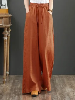 Casual Loose Drawstring Plus Size Wide Leg Pants -Zanzea Shop 7b94dc2d ec66 48ef ab35 fef7fcc8db65