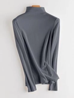 Solid Half-collar Long Sleeve T-shirt For Women -Zanzea Shop 7ba72f83 6726 4956 a348 af36e07f51cf