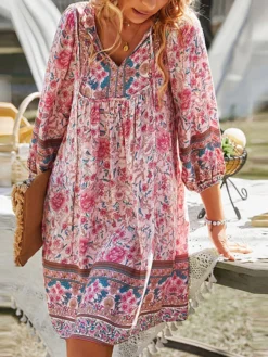 Bohemian Floral Print V-neck Dress For Women 15 Bohemian Floral Print V-neck Dress For Women -Zanzea Shop 7d799c57 a5a6 4dc5 ba8a 1367ddf3275e