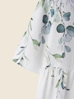 Women Plant Leaf Print Crew Neck Half Sleeve Dress -Zanzea Shop 7dcc4745 5587 4a81 b540 9322b1fd08f9