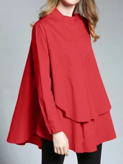 Fashion Ruffled Hem Patchwork Long Sleeve Doll Plus Size Blouse 8 Fashion Ruffled Hem Patchwork Long Sleeve Doll Plus Size Blouse -Zanzea Shop 800775cd 073f 440d 9b9e fb291c02a89a