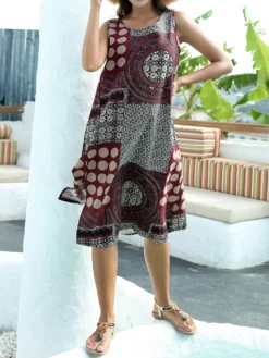 Ethnic Printed Sleeveless Vintage Women Dresses 14 Ethnic Printed Sleeveless Vintage Women Dresses -Zanzea Shop 802950a8 db76 4f1b a086 03eb369b78a4