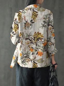 Floral Print Casual Lapel Collar Button Women Loose Blazer -Zanzea Shop 818ec795 8299 44e5 8c40 ecd91cd6c618