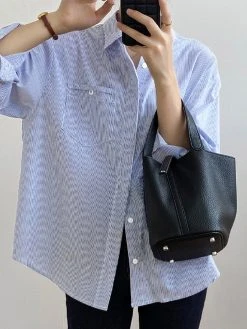 Stripe Pattern Button Front Long Sleeve Lapel Shirt -Zanzea Shop 81ab9e9e 2ddf 443a 86f0 6dea6e5d1292