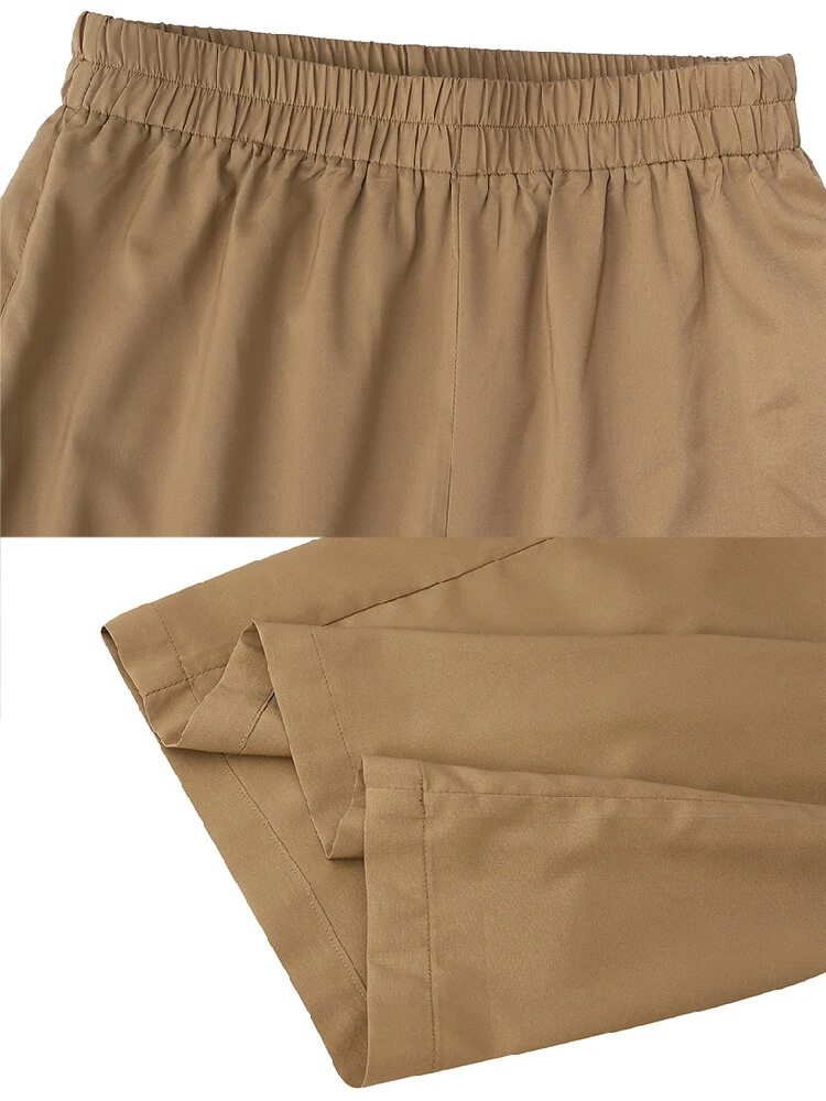 Solid Color O-neck Long Sleeve Plus Size Button Blouse Suit For Women 10 Solid Color O-neck Long Sleeve Plus Size Button Blouse Suit For Women - Image 10