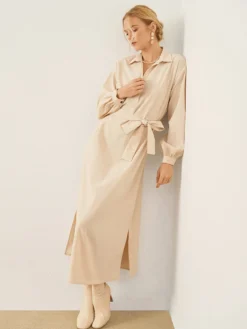 Solid Long Sleeve Button Lapel Shirt Dress With Belt 13 Solid Long Sleeve Button Lapel Shirt Dress With Belt -Zanzea Shop 82a2f1c0 e5da 42e7 a87e 3c0d9068aacb