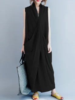 Asymmetrical Sleeveless V-neck Plus Size Long Dress For Women 8 Asymmetrical Sleeveless V-neck Plus Size Long Dress For Women -Zanzea Shop 83dd4495 fe4b 488c 9eb0 fbb760d8f5a8