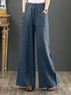 Casual Loose Drawstring Plus Size Wide Leg Pants -Zanzea Shop 849b278c 57b1 479e bc35 ac979b28639f