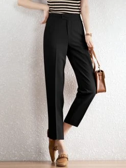 Women Solid Pocket Zip Button Front Tailored Pants 21 Women Solid Pocket Zip Button Front Tailored Pants -Zanzea Shop 85013c4d 7119 4a5c 8523 7e97da145d55