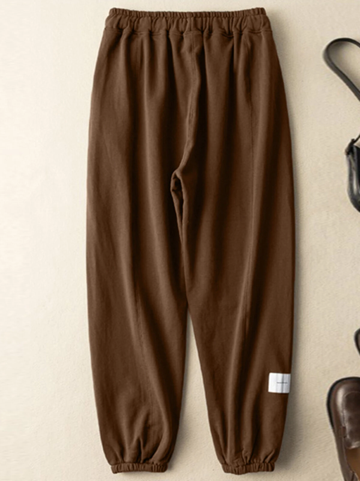 Elastic Waist Drawstring Pocket Casual Women Sweatpants 6 Elastic Waist Drawstring Pocket Casual Women Sweatpants - Image 6