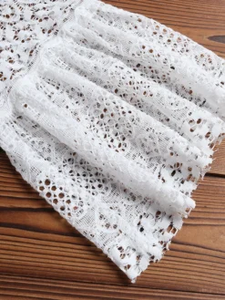 Lace Crochet Ruffle Half Sleeve Plus Size Blouse -Zanzea Shop 88db8935 f5ce 4e61 bc5b 529959eb0e3f