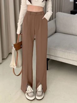 Solid High Waist Pocket Double Slit Hem Tailored Pants 16 Solid High Waist Pocket Double Slit Hem Tailored Pants -Zanzea Shop 8a05d790 544a 4ab0 8df0 26a73c8a6864