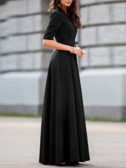 Solid V-neck Half Sleeve Swing Maxi Dress With Belt 14 Solid V-neck Half Sleeve Swing Maxi Dress With Belt -Zanzea Shop 8d574d15 9845 4825 bded f291cdb54975