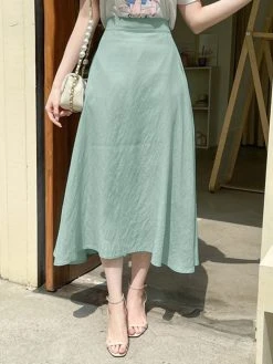 Solid A-line Elastic Waist Back Skirt For Women 9 Solid A-line Elastic Waist Back Skirt For Women -Zanzea Shop 8dd2b76d c8a6 48ba 80a9 537fed082265