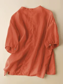 Women Solid Notch Neck High Low Hem Cotton Blouse -Zanzea Shop 8ec61baf 47cc 4117 bbb7 31f43f3fe6ce