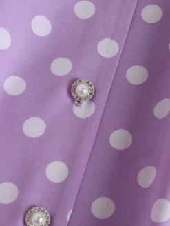 Dot Print Ruffle Sleeve Button Front Lapel Dress -Zanzea Shop 8f67f8cb 0c0f 4e5a 811c b0994dcb99d5