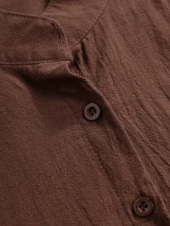 Solid Color Stand Collar Long Sleeve Knot Plus Size Shirt -Zanzea Shop 904eab3f b383 49c0 b692 51a9b2c413af