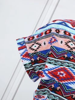 Women Bohemian Geometric Print V-Neck Short Sleeve Jumpsuit -Zanzea Shop 90fba738 3ce8 443d 87be 0e24e2d971c8