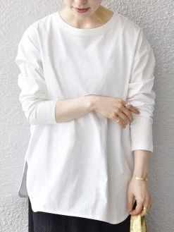 Solid Long Sleeve Slit Hem Long Sleeve T-shirt -Zanzea Shop 912d2b9e 88a4 42d4 b703 97870b0a105b