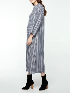 Casual Side Split Striped Maternity Dress For Women -Zanzea Shop 9414735e 65be 4b01 8011 11f34033dda9