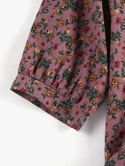 Women Ditsy Floral Print Stand Collar Half Button Cotton Blouse -Zanzea Shop 969aba76 a66a 4f4c aca6 8b4145a053ac