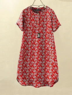 Women Ditsy Floral Print Quarter Button Short Sleeve Dress 5 Women Ditsy Floral Print Quarter Button Short Sleeve Dress -Zanzea Shop 981ad659 6e75 487c af12 b9b82c37601e