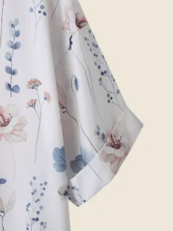 Women Floral Print Crew Neck Drop Shoulder Loose Blouse -Zanzea Shop 98e97551 ed12 477b b563 ec33b454d21b