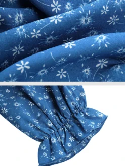 Floral Print Ruffle Long Sleeve Casual Muslim Dress For Women -Zanzea Shop 993d2314 ce98 4c5b a903 2f037a219147