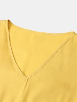 Casual Solid Color V-neck Plus Size Dress -Zanzea Shop 9958a661 0cf0 4992 8210 c13f873507c5